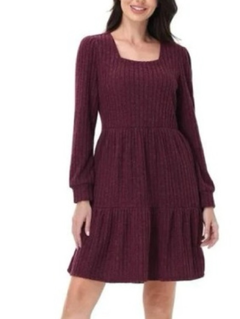 Frye Women's Ribbed Dress in Dark Red